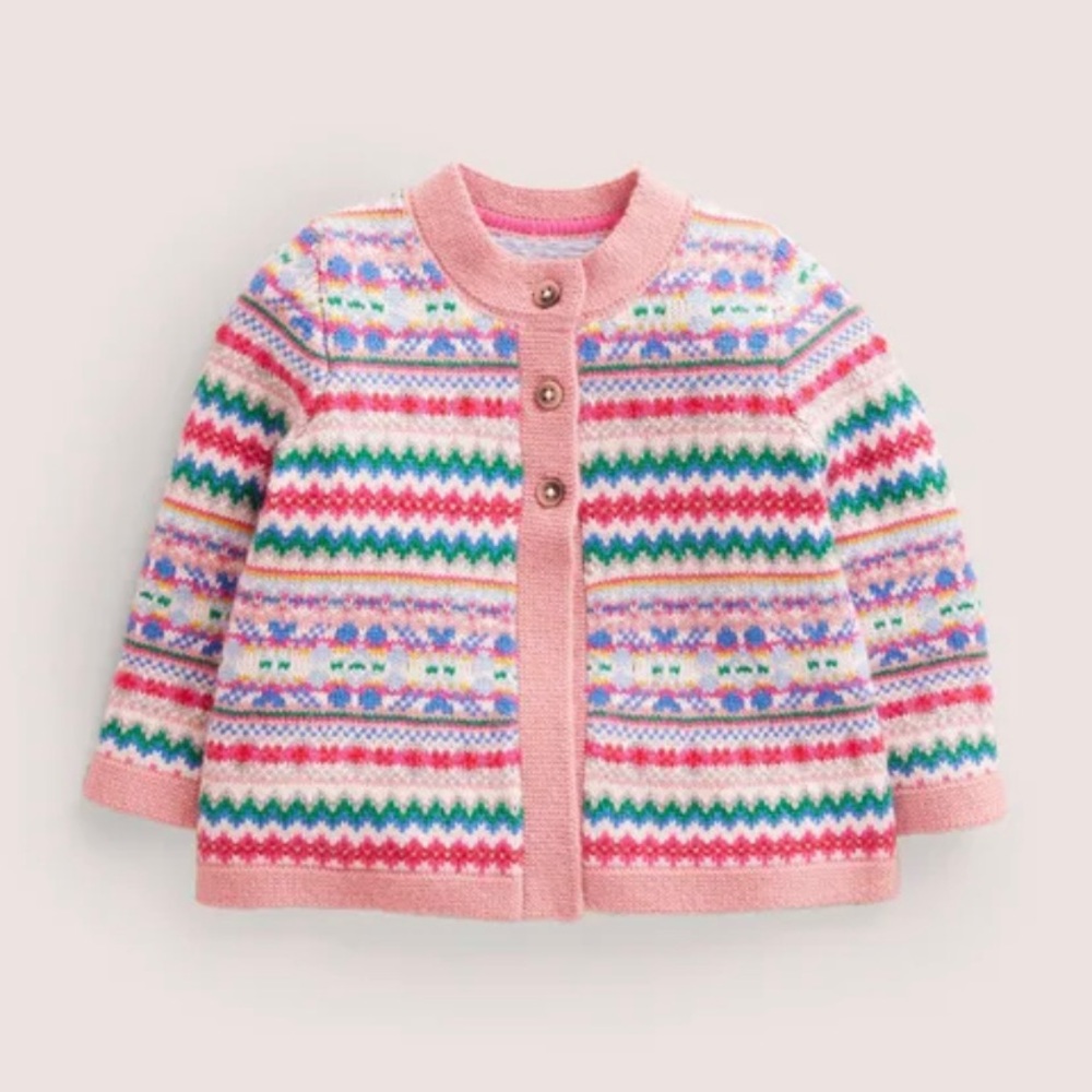 Baby Boden Fair Isle Cardigan Sweater